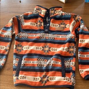 Cinch Men's Multicolor Patterned Zip-Up Sweater